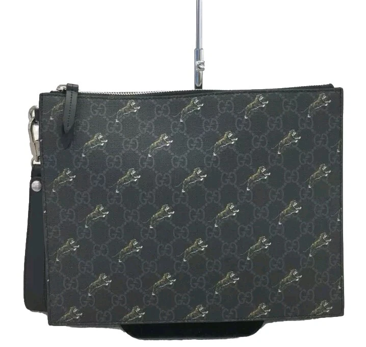 Bolso de Mano GUCCI GG Supreme Patrón Tigre Negro Unisex Raro Usado A Foto 2 de 4