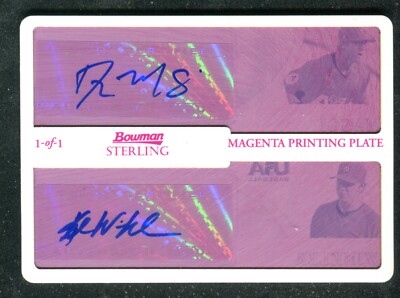 2010 Sterling Autograph Print Plate Magenta Andrew Maggi Kyle Winkler RC 1/1