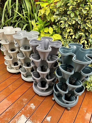 5 Tier Vertical Garden Stackable Planter – Herbs, Strawberries, Petunias, Pansy - Picture 99 of 130