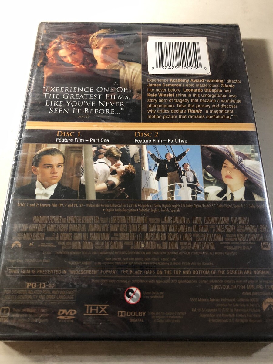 Titanic (1997) DVD NEW Drama Romance Leonardo DiCaprio Kate