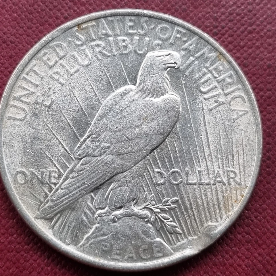 1922 Peace Dollar $1 High Grade BU UNC - ERROR CLIPPED PLANCHET #84755 - Image 2 of 2