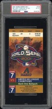 2001 World Series Game 7 Diamondbacks Clincher First WS Title PSA Ticket Stub