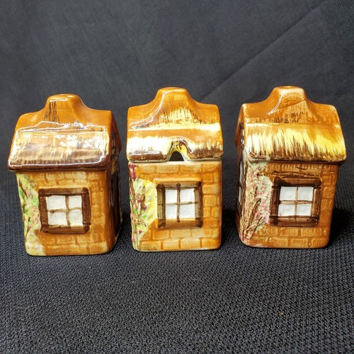 Juego de condimentos Price Kensington Cruet años 40 Ye Olde English Cottage S&P #845007 - Imagen 2 de 12