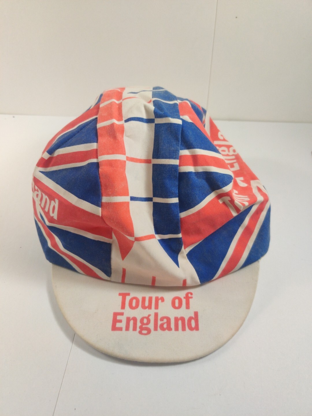 Vintage Tour Of England ROAD CYCLING HAT Red White Blue Raci