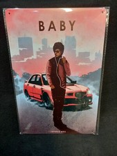 Baby Driver "Baby" Subaru Impreza WRX 2017 Film UV Metal Plaque Art Poster