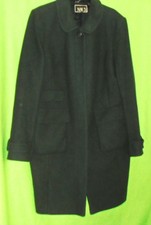 N.w.3 Hobbs Barrel Coat Deep Forest Green Wool Blend Winter Coat Size 14 Vgc