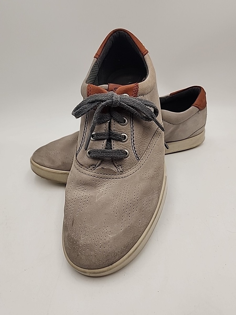 Ecco Collin Sneaker Warm Grey/Cognac Size US, 43 Eur Great Condition