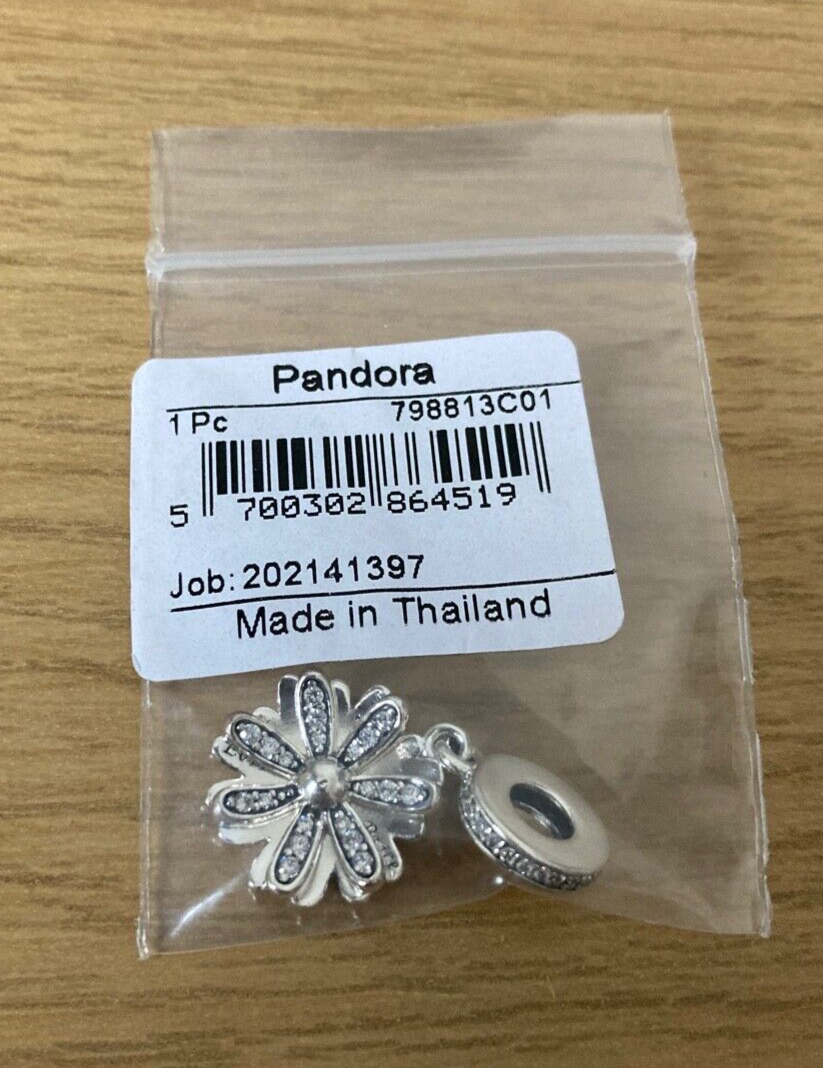 Pandora Sparkling Daisy Flower Dangle Charm 798813C01