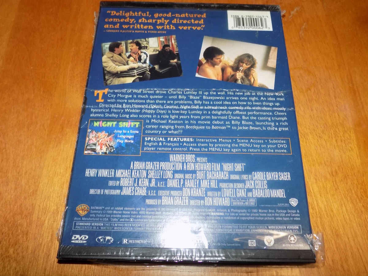 Night Shift DVD VIDEO MOVIE Ron Howard morgue workers call-girl service  comedy