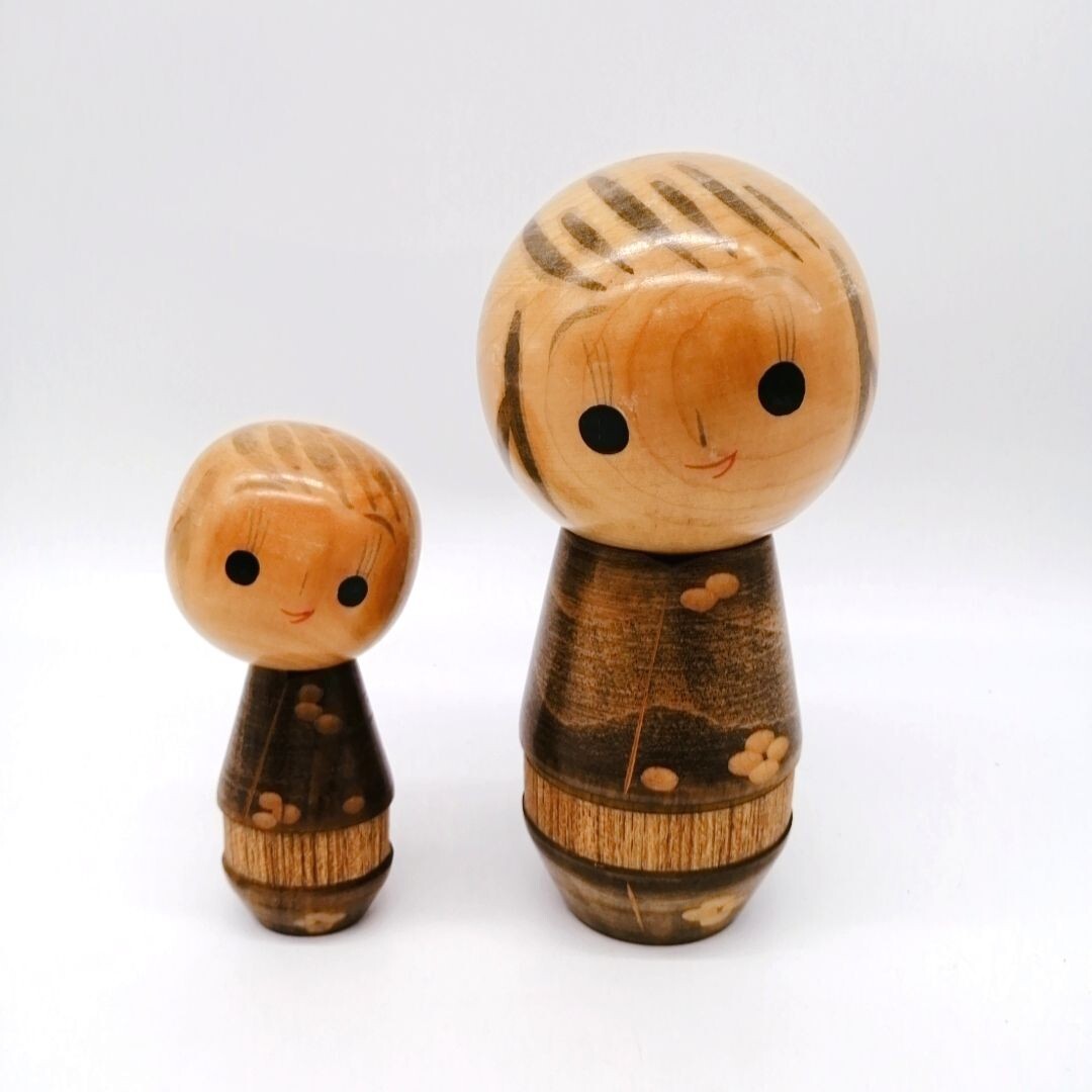 NIKE - 【kokeshi】 19.5cm Vintage Japanese Creative KOKESHI Doll Pair – Hand