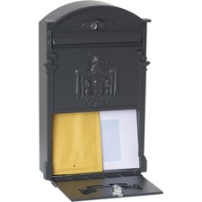 Cassetta Postale In Alluminio Grigia 26x20x7.5 Cm - Porta Lettere Da Esterno Con Chiavi E Viti - Foto 6