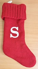 Wondershop Red Knit Christmas Stocking 17" - White Initial "S" - Target