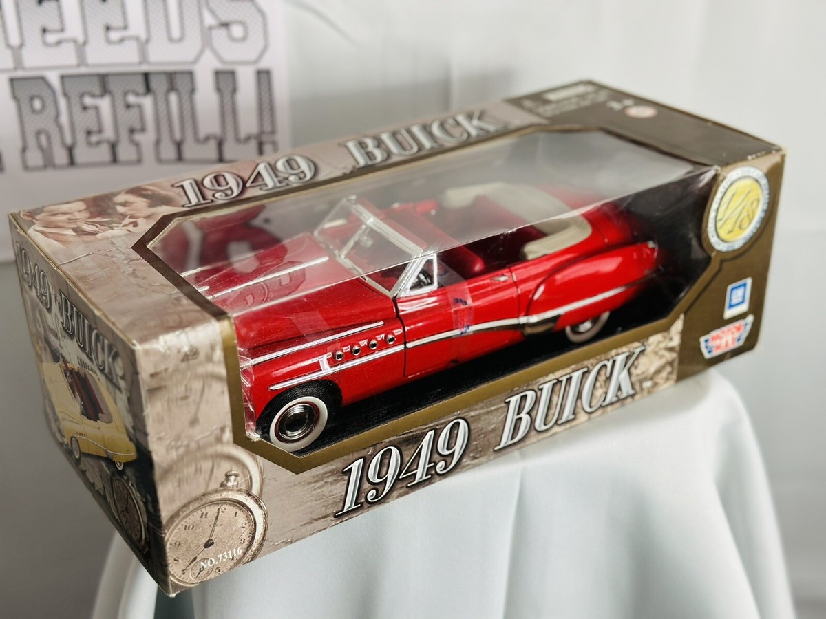 Modèle Réduit MotorMax 1/18 – Buick Roadmaster 1949 Rouge – Diecast – Réf 73116