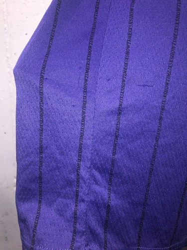 LeBron James #23 LOS ANGELES LAKERS Purple SHOWTIME Stripe Jersey Men’s 54 XXL - Picture 7 of 24