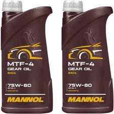 MANNOL MTF-4 Gear Oil 75w-80 Gl-4 8104 Synthetic Front Wheel Drive Vehicle 1L x2