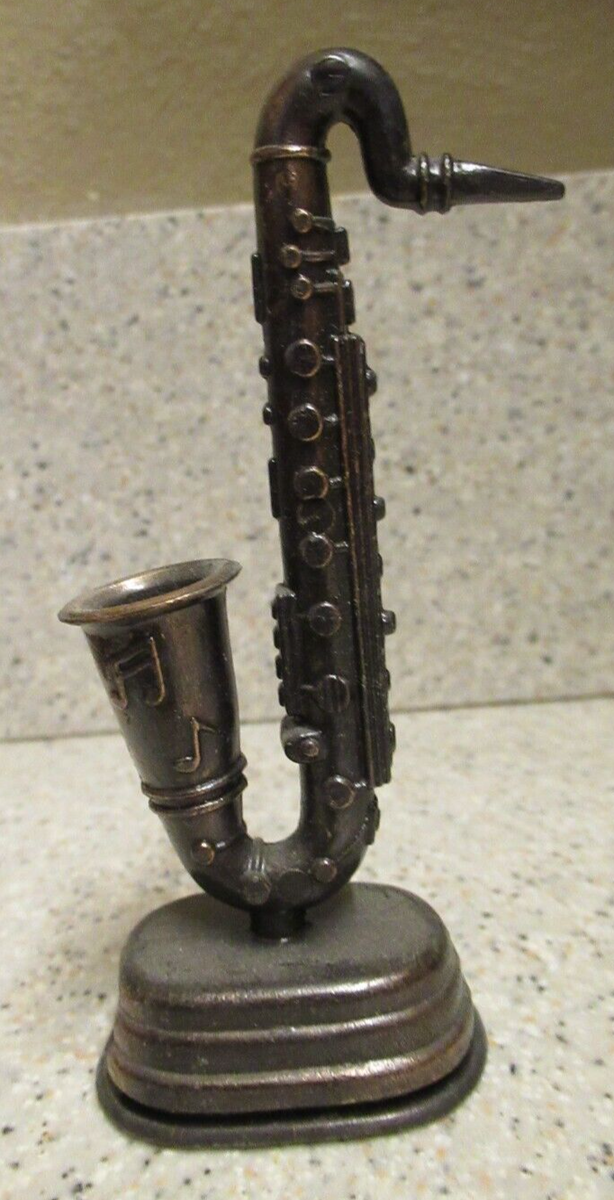 Miniature Saxophone Pencil Sharpener - Die Cast Bronze Music Collectible For Musicians