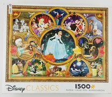Disney Classics 1500 Piece Puzzle CEACO 2016 32" X 24" Bambi Snow White Fantasia