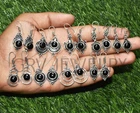 Black Onyx Gemstone Earring 925 Sterling Silver Overlay WHE-1