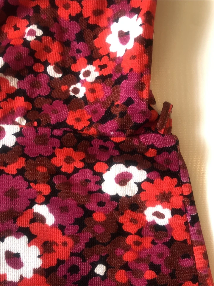 Vintage One Piece Pink Purple Floral Swimsuit 1950-60s Pin-up See Measurements - Image 3 of 4