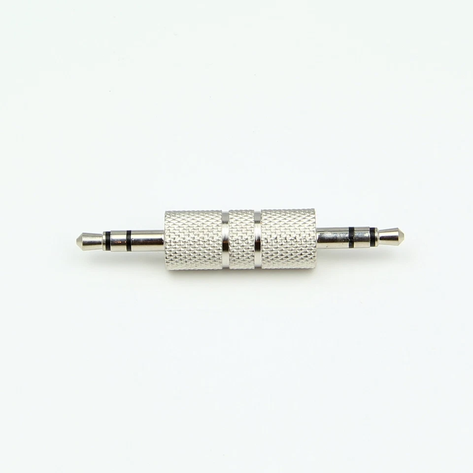 2 pcs 3.5mm 3.5 Stereo Jack Male to Male Metal Coupler Joiner Adapter Connector - Image 3 of 4