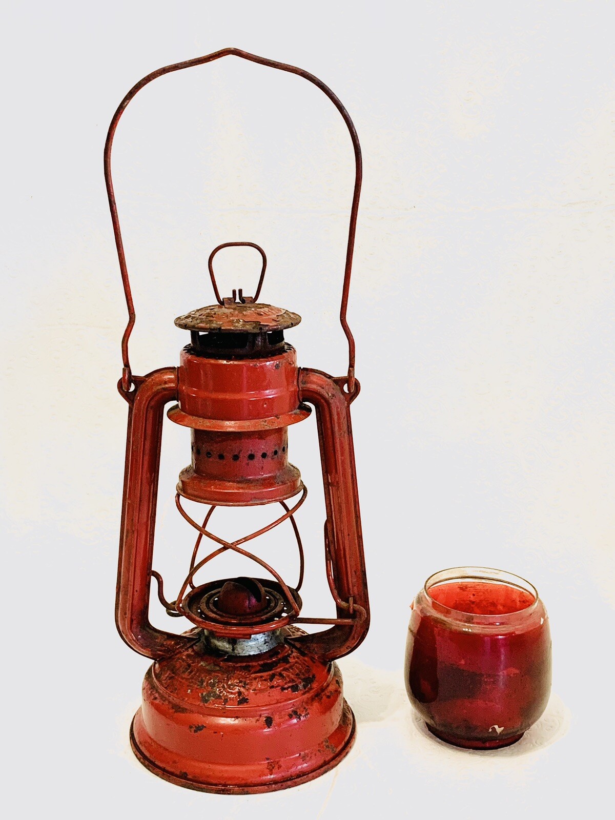 VTG FEUERHAND RED LANTERN RED GLOBE West Germany BABY SPECIAL No.276 NIER PATENT