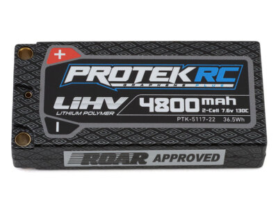 ProTek RC Graphene HV LCG Shorty LiPo Akku 2S 7.6V 4800mAh 130C mit 5mm Stecker 