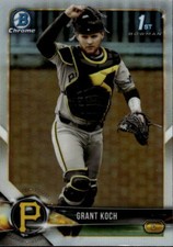 2018 Bowman Draft Grant Koch #BDC-115 Chrome Refractors Pittsburgh Pirates 14N