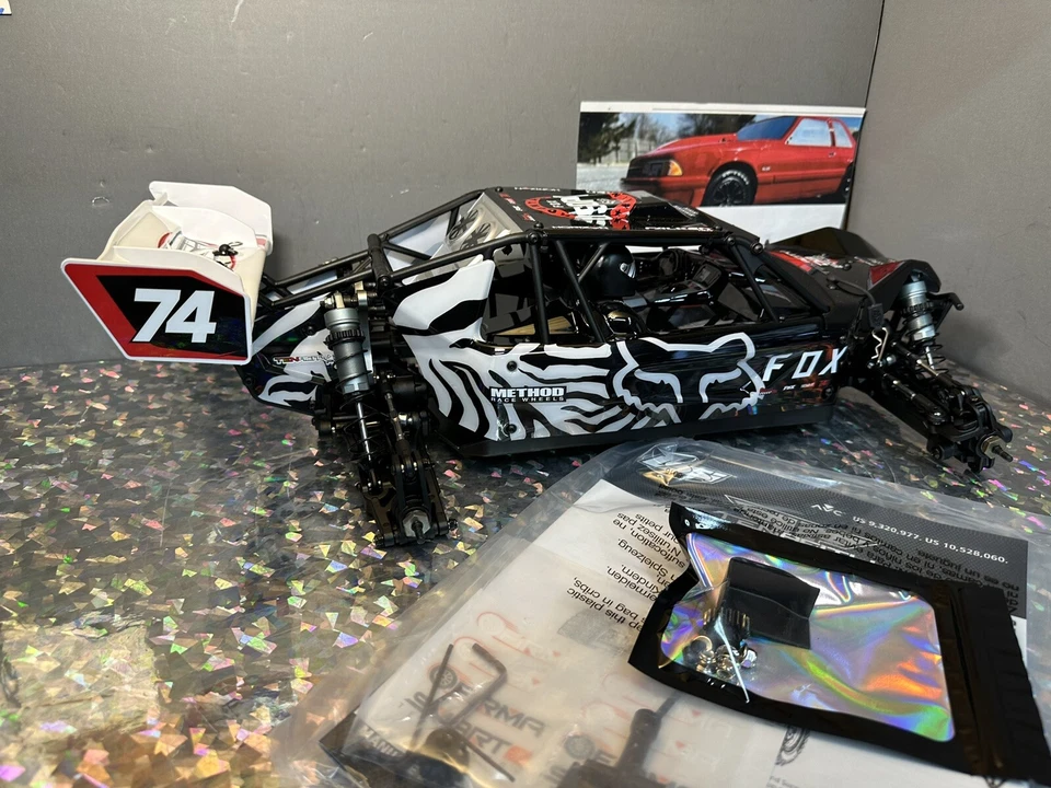 NEU Losi Tenacity DB PRO 1/10 4wd Buggy Roller Slider Body Servo komplett Fox - Bild 2 von 4