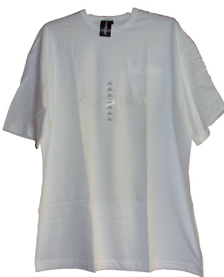 North Crest Big & Tall Men's POCKET White T-Shirt Size: XLT (46- 48) Tall NWT