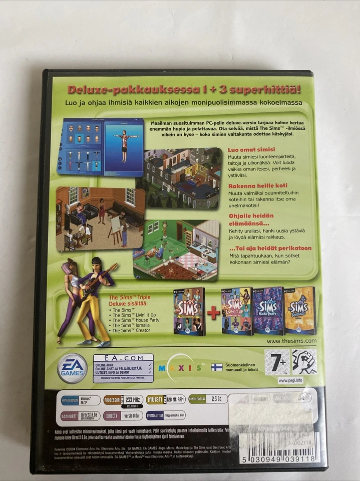 Finnish Language The Sims 1 TRIPLE DELUXE Base Game PC with MANUAL Complete Rare - Image 3 of 4