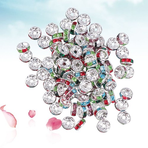 Lot De 30 Entretoises Perles Aluminium Ovales 6mm Rouge - Pour Création Bijoux DIY