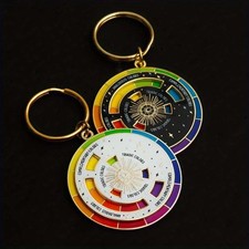 Sturdy Lightweight Easy-To-Carry Reliable Modern Rainbow Artist Palette Keychain