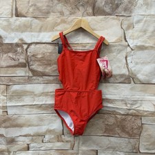 Kanu Surf 6 Girls One Piece Swimsuit Beach Girl Red Sport Kids 33 Cut Out