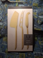 Viski Knife Set Gold Plated New