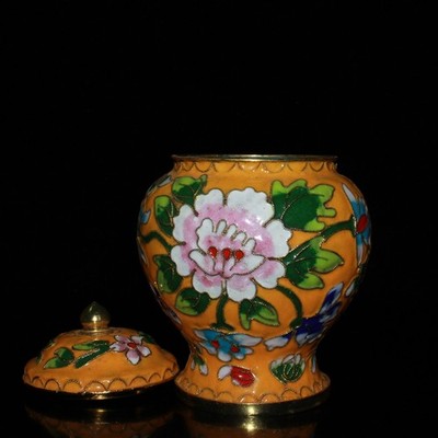 Copper Body Handmade Cloisonn É and Jiang Jun Jar