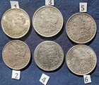 Lot of six (6) Morgan Silver Dollar (90% silver) - no reserve