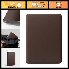13 Inch Laptop Sleeve - Faux Leather Case for MacBook Air/Pro, Stylish Durable