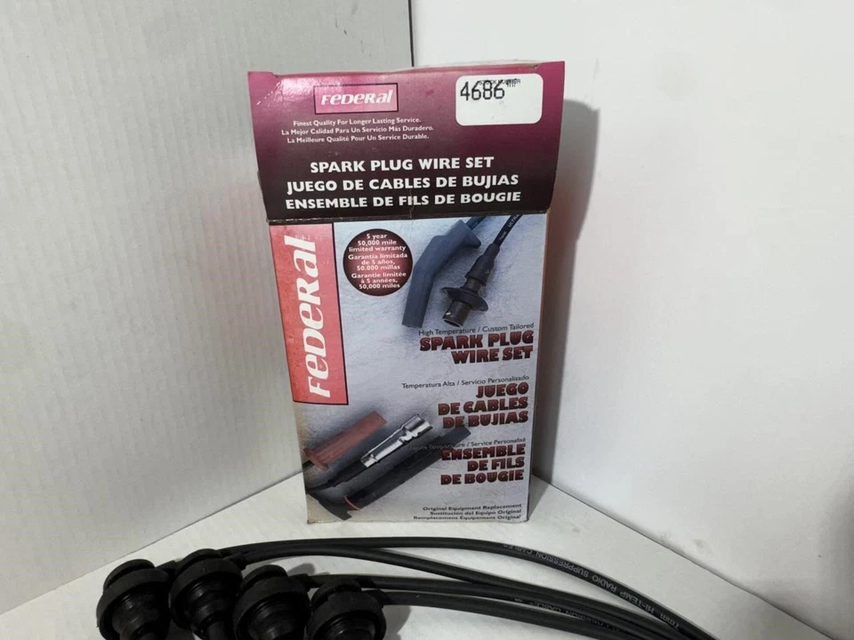 Juego de cables de bujías Fed 4686 92-96 Eagle Summit Mitsubishi Mirage 1,8 L Foto 3 de 3