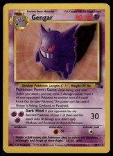 Gengar #20/62 Fossil Moderately Played - Pokemon Card