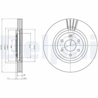 2X Bremsscheibe Delphi BG4176C FüR NP300 Nissan Navara R51 Pathfinder D40 3 VAN