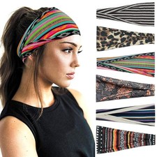 Boho Headbands For Women Fashion Wide Headband Yoga Workout Head Flower4