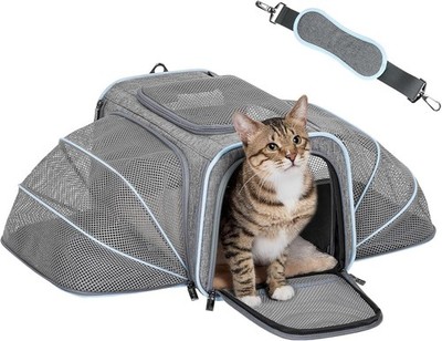Expandable Small Cat Carriers Dog Carrier Airline Approved Soft-Sided Portable