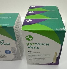 OneTouch Verio Glucose Blood Test Strips 300 Count 3 bxs 100 each Exp 07/31/26