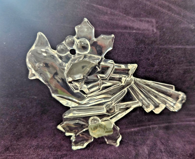 Mikasa Holiday Facets Crystal CARDINAL Ornament SN405/578 3''Tall