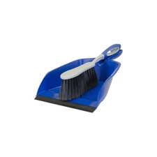 QUICKIE 410 Dust Pan and Brush Set,Blue,4 x 10" Pan 810RH3