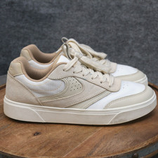 Vionic Karmelle Women Size 10 Wide Beige White Leather Casual Sneakers Orthotic