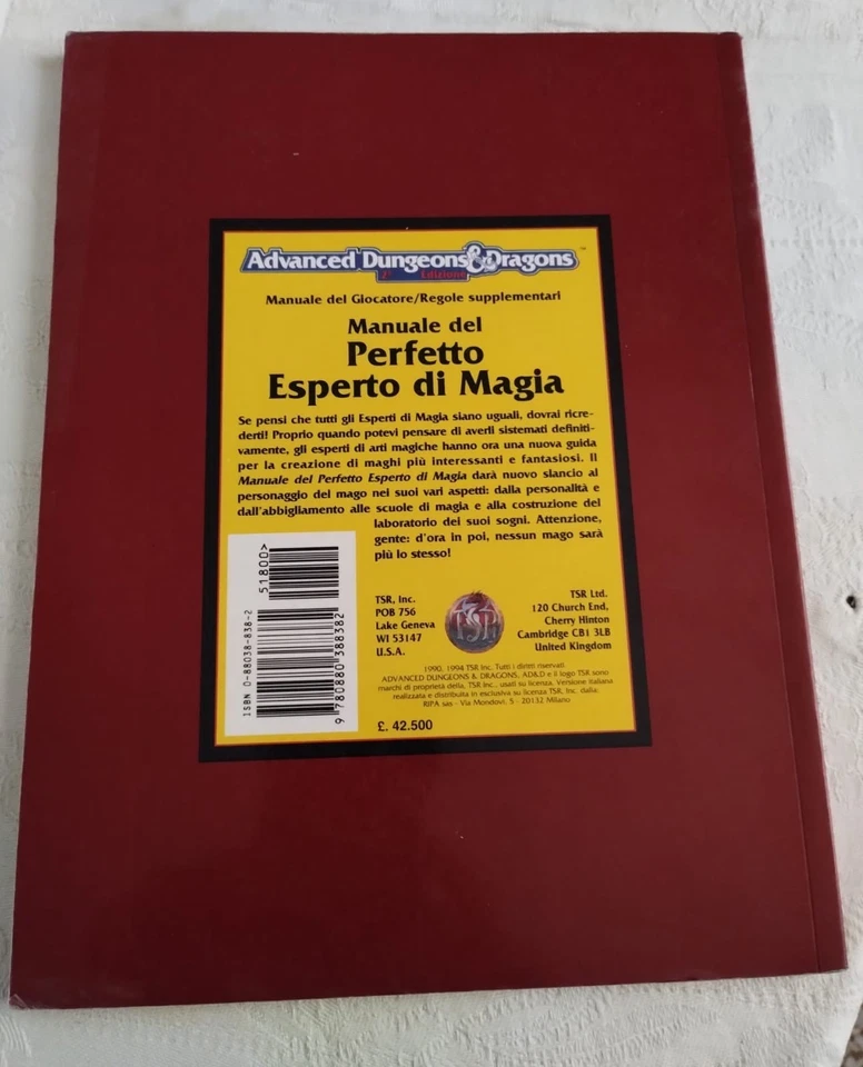 Advanced Dungeons Dragons (2nd Ed) - Manuale del Perfetto Esperto di Magia (Ita) - Immagine 4 di 4