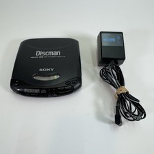 Sony Discman Model D-141 Black Portable Mega Bass CD Player With Power Adapter