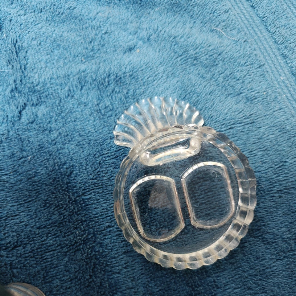 Juego de coctelera de vidrio estilo Art Deco Fantail vintage de los años 50 sal pimienta  Foto 4 de 4