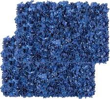 Flower Wall Panel Set, U'Artliens Artificial Wall Flower Backdrop 24x16" 4 Piece